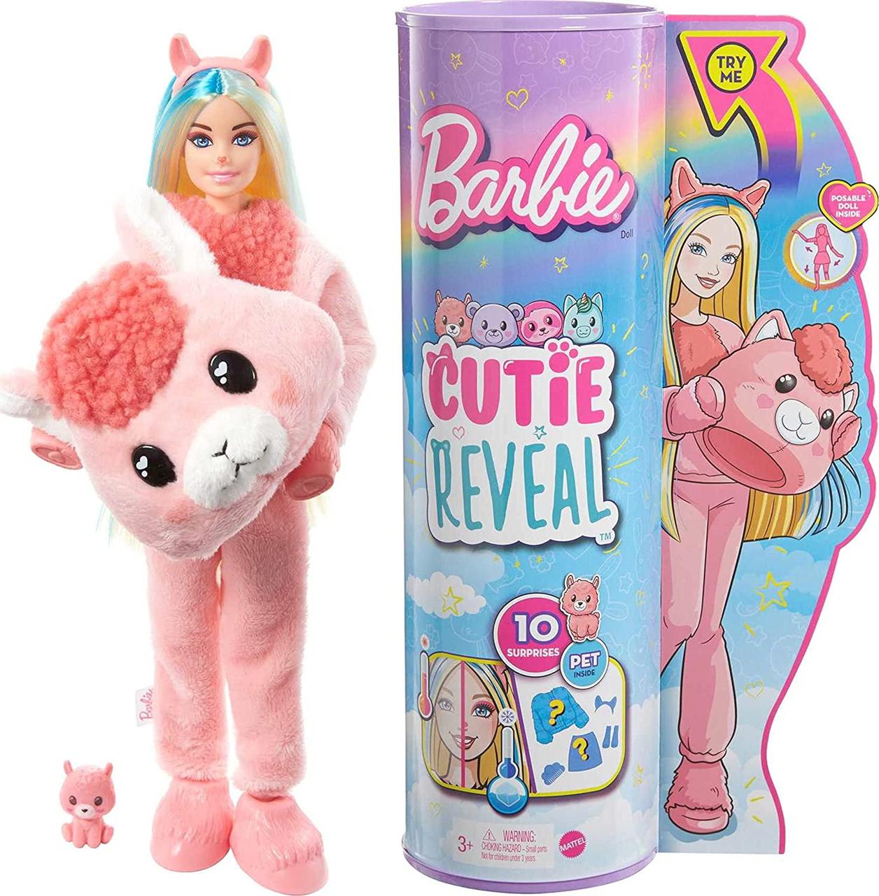 Лялька Барбі Сюрприз у костюмі Лами Barbie Cutie Reveal Doll with Llama Plush Costume