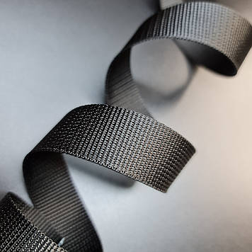 Стрічка ременна поліпропіленова (стропа) чорна щільна 40мм