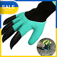 Садові водонепроникні рукавички із пластиковими кігтями Garden Gloves