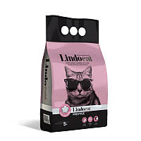 Бентонитовый наполнитель для кошачьего туалета с ароматом детской присыпки Lindocat Prestige Baby Powder 5 л