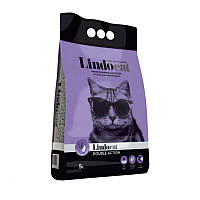 Бентонитовый наполнитель для кошачьего туалета с ароматом лаванды Lindocat Double Action Lavender&Argan 5 л