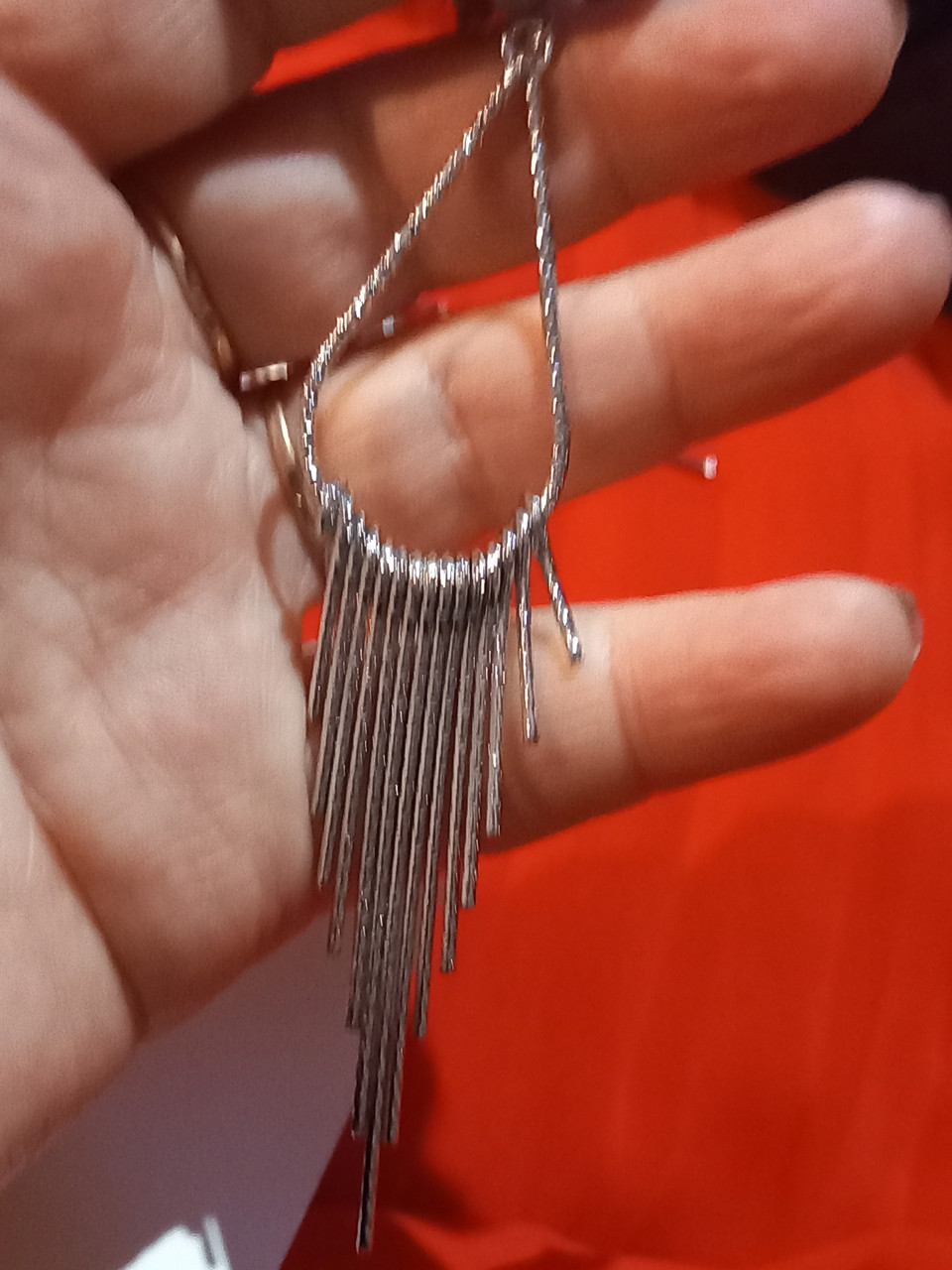 Клипсы серьги сережки (без прокола)светло серебристый металл пр-во Корея длинные нарядно до 8см - фото 7 - id-p1706143798