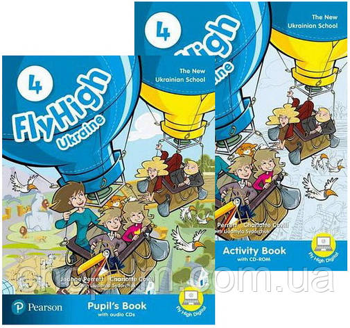 Fly High 4 Ukraine Pupil's Book + Activity Book (Підручник + зошит) комплект / Pearson, фото 1