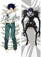 Дакимакура 150х50 см 1200 грн Эл и Рюк Тетрадь смерти Death Note L·Lawliet&Ryuk Л Лоулайт Подушка с наволочко