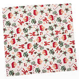 Новорічна скатертина Новорічна  97х100 см. гобеленова, золотий люрекс, фото 4