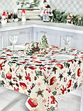 Скатертина на Новорічний стіл  137х137 см. гобеленова з золотим люрексом, фото 5