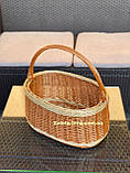 Корзина плеена з цільної  лози. Арт:036, фото 3