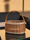 Корзина плеена з цільної  лози. Арт:036, фото 2