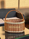 Корзина плеена з цільної  лози. Арт:036, фото 4