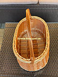 Корзина плеена з цільної  лози. Арт:036, фото 5