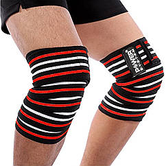 Бинти на коліна Power System PS-3700 Knee Wraps Red/Black (пара)