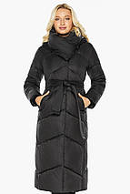 Чорна куртка з кишенями жіноча модель 47260 З вітро- і водозахисним покриттям (53% нейлон, 47% поліестер), Від 1150 грамів (без урахування ваги водовідштовхувального просочення та фурнітури), Вшитий (потайний), Є, Повітровик довгий, Air3 Matrix (40% поліестер, 6, фото 2