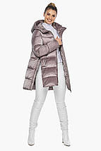 Куртка з прорізними кишенями жіноча пудрова модель 51120 42 (XXS), фото 3