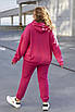 Спортивний костюм жіночий на флісі рожевого кольору батал 150805T Безкоштовна доставка, фото 6