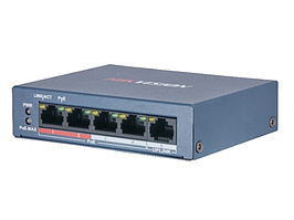 Комутатор 4 порти некерований Hikvision DS-3E0105P-E/M(B) POE