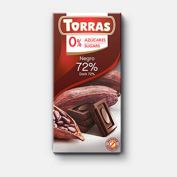 Шоколад Torras чорний 72% 75 гр 530