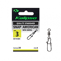 Застежка Kalipso Snap American with swivel-201103BN №3(8)