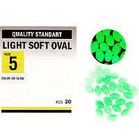 Намистинка Kalipso Light soft oval-№5(30)GR glow NEW2022