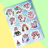 СтикерПак із новорічними наклейками "Олень. Різдвяний олень. Оленя й Новий рік"