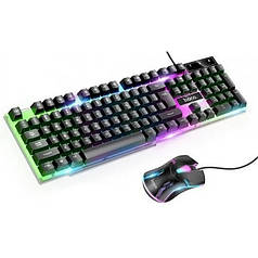 Комплект клавіатура та миша з підсвіткою HOCO GM11 Terrific glowing RGB чорний