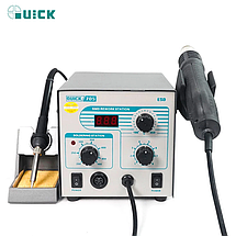 Паяльна станція Quick 705 ESD 2 в 1 паяльник + фен / 700 ВТ / 100°С-480°С / 50 л/хв, фото 2