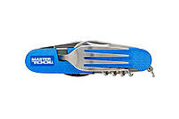 Мультитул MASTERTOOL "Турист" 7в1 ніж/вилка/штопор/відкривача/дирокол алюмінієва ручка чохол 79-0426, фото 2