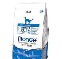 Корм з куркою для кішок, профілактика сечокам'яної хвороби 10 кг Monge Cat Urinary Rich in Chicken