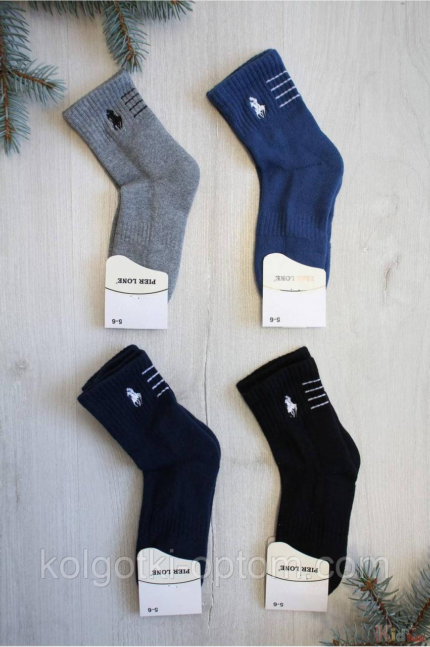 ОПТОМ Шкарпетки махрові зі вершником для хлопчика (23/10-12 років) Pier Lone 8681788558468