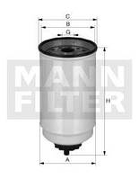 Фильтр тонкой очистки топлива (84477362/87366406/87395356/3104081), STX530/Cummins QSX15 MANN WK12002