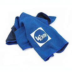 Охолоджувальний рушник для фітнесу та спорту 4CAMP з мікрофібри CT01 синій 100*30см., фото 2