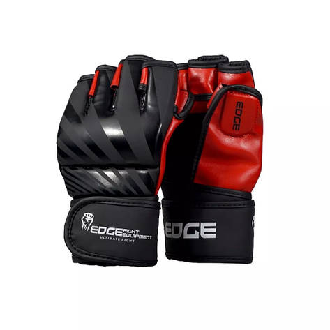 Рукавиці для ММА EDGE Blade ЕКОшкіра ERM7 Black/Red M, фото 1