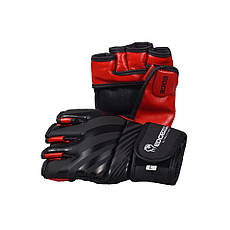 Рукавиці для ММА EDGE Blade ЕКОшкіра ERM7 Black/Red M, фото 3