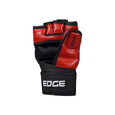 Рукавиці для ММА EDGE Blade ЕКОшкіра ERM7 Black/Red L, фото 6