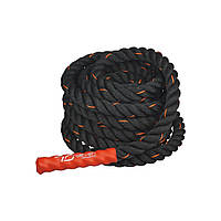 Канат для кросфіту 7SPORTS Battle Rope 10 м. LI-1 10M чорний, вага 9кг.