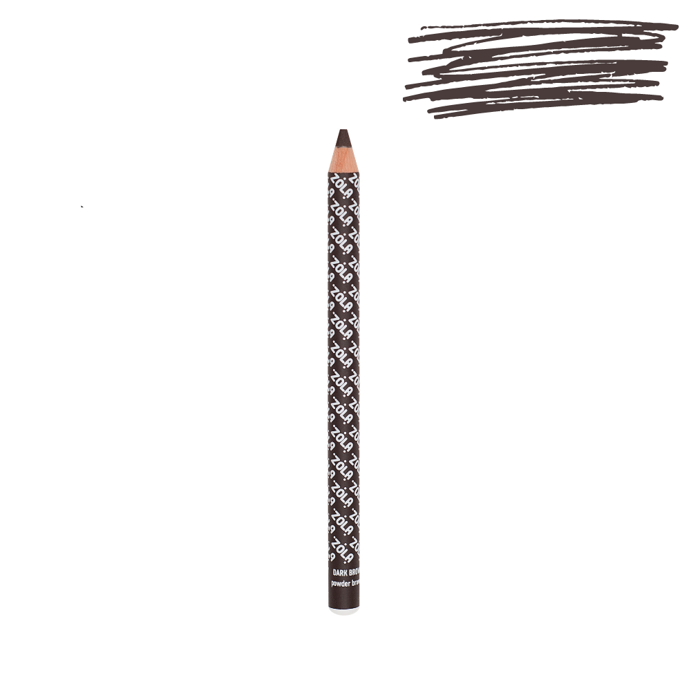 Олівець для брів пудровий Powder Brow Pencil ZOLA (Dark Brown)