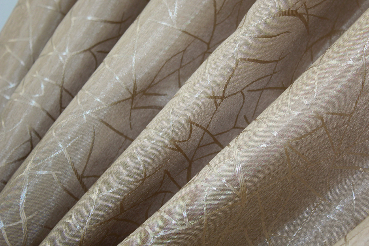 Щільна тканина жаккард "Савана". Висота 2,7 м. Колір карамельний. 524ш, фото 1