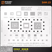 Трафарет BGA Samsung 15 SM8530,Exyn2100,G998U,G996U,S21/S21+/S21 Ultra/flip3/z fold3 /Amaoe