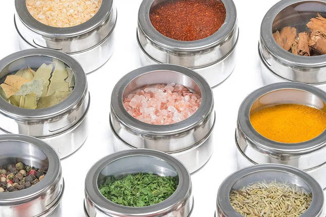 Набір для спецій на магнітній підставці ( магніті) 6 шт Magnetic Spice Rack, фото 2