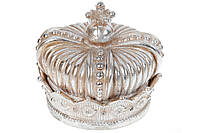 Шкатулка Корона 11.5см, цвет - шампань, материал полистоун (450-848)