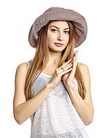 :Жіночий капелюшок-панама з бавовняної тканини бежево-рожевий  Kavard