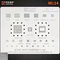 Трафарет BGA MI14 Xiaomi 11/11Ultra/11Pro/11i/K40Pro,SM8350,Pm8350,WCN6851,SDR686,77040 Amaoe