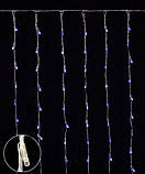 Гірлянда водоспад лінза 8 мм 480 LED 3 м*2,5 м, Синій колір, фото 2
