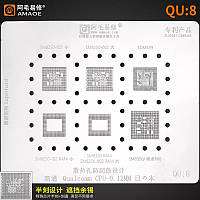 Трафарет BGA QU8 SM8250-10 2 Ram,SM8350-002,SM8350 ,SM8250-102,SM8250-002,SDM439 Amaoe