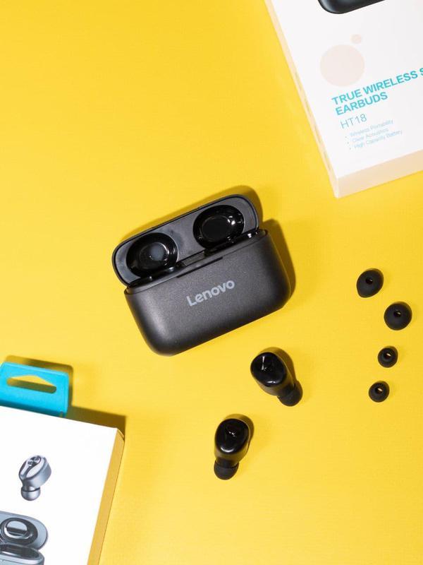 Беспроводные наушники Lenovo HT18 Black Bluetooth 50,наушники ...