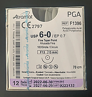 Хірургічний шовний матеріал Атрамат ПГА (Полігліколідна кислота), що розсмоктується, фіолетовий, USP 6-0