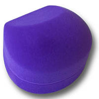 Футляр класика круглий фіолетовий оксамит для ювелірних виробів під кільце сережки або кулон розмір 5Х4Х5 см