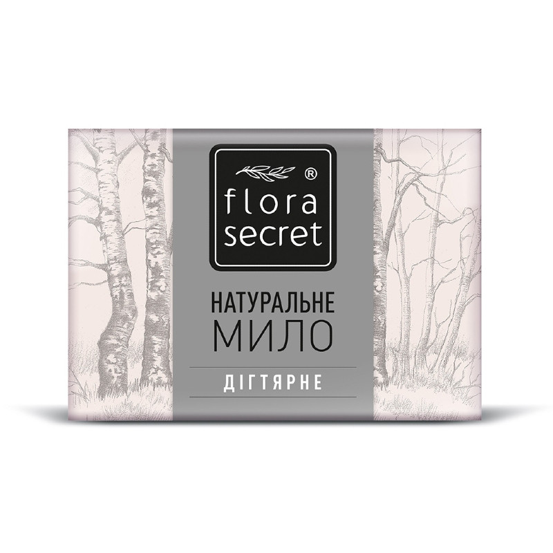 Натуральне тверде мило Flora Secret Дігтярне