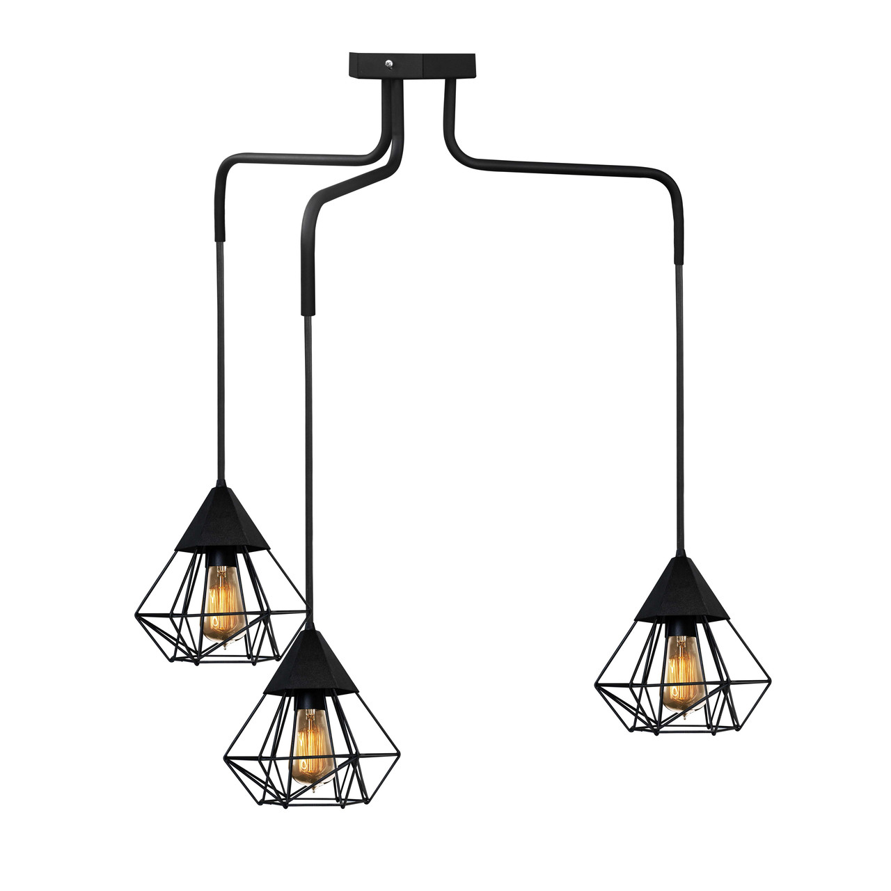 Люстра підвісна MSK Electric Crystal у стилі лофт на три плафони NL 10535-3