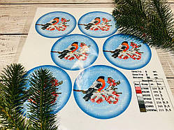 Заготовка для вишивки новорічної іграшки Снігур. Нешита