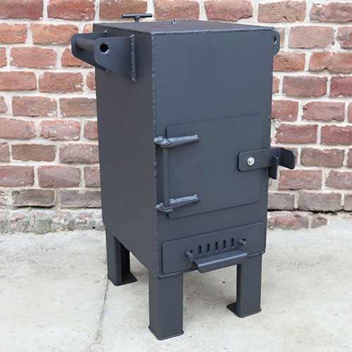 Буржуйка-пічка сталь 4 мм з варильною поверхнею 65×47×43 см, фото 1